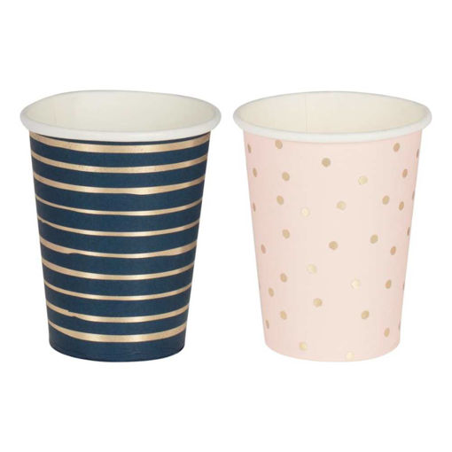 Picture of NAVY & PINK BABYGROW NAPKINS 8 PACK